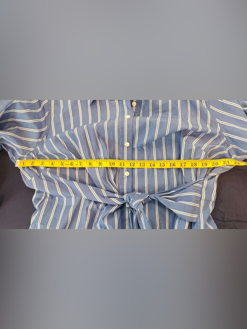 Universal Thread Blue Striped Shirt Dress XXL Tie Waist Cotton NWT - Picture 7 of 8